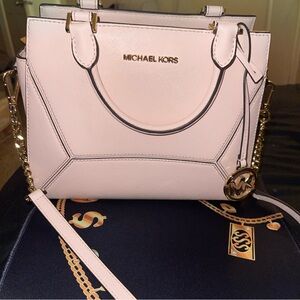 Michael Kors Prism Saffiano Blush Pink Handbag